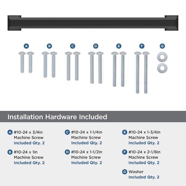 Amerock Appoint 12 inch 305mm Center-to-Center Matte Black Appliance Pull - BP54030FB