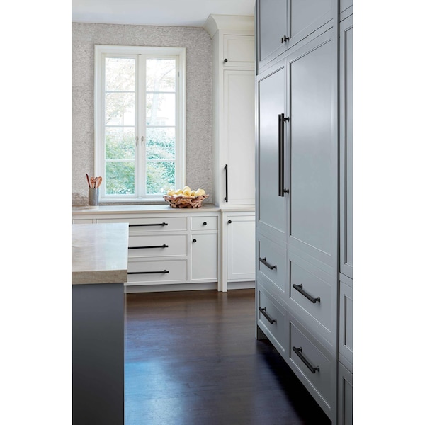Amerock Everett 12 inch 305mm Center-to-Center Matte Black Appliance Pull - BP37110MB