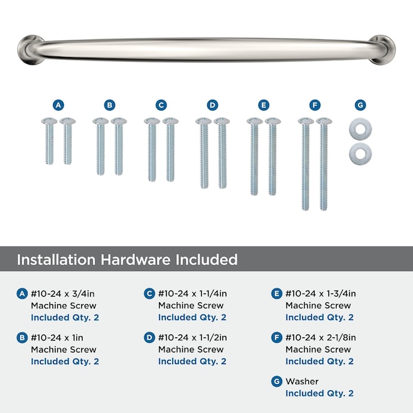 Amerock Renown 12 inch 305mm Center-to-Center Polished Nickel Appliance Pull - BP54055PN