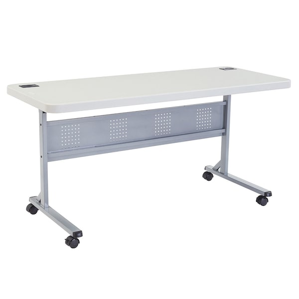 Global Industrial Rectangle Flip-Top Table, 24 in W, 60 in L, 29-1/2 in H - 695739