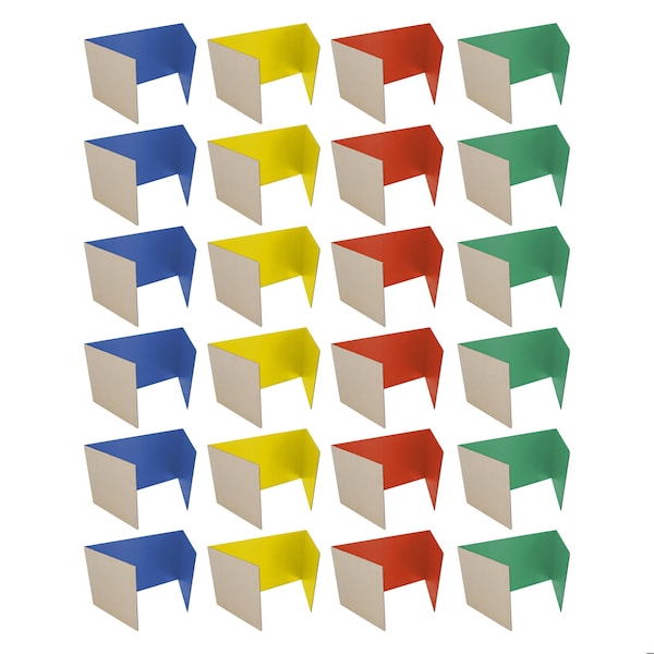 Flipside 18in X 48in Study Carrel Color Assortment Bulk, 24PK - 61849