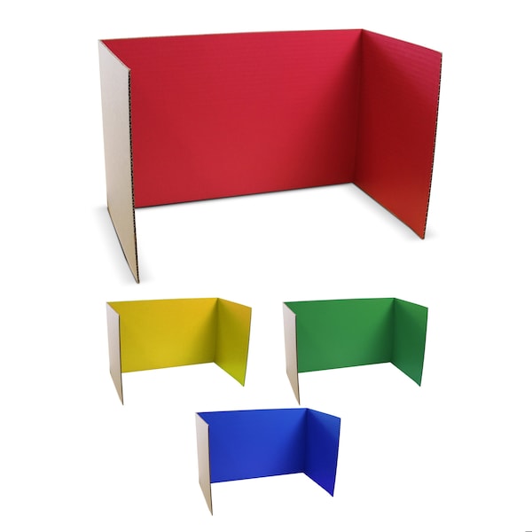 Flipside 18in X 48in Study Carrel Color Assortment Bulk, 24PK - 61849