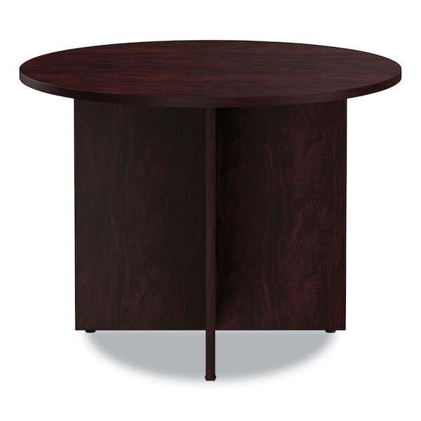 Alera Round Conference Table, 29.5" H, Mahogany Top, Woodgrain Laminate - CFRND42MY