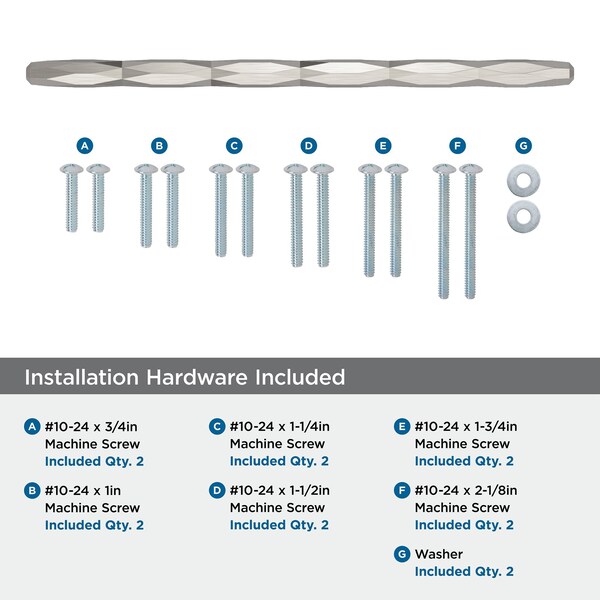 Amerock St. Vincent 12 inch 305mm Center-to-Center Satin Nickel Appliance Pull - BP55502G10