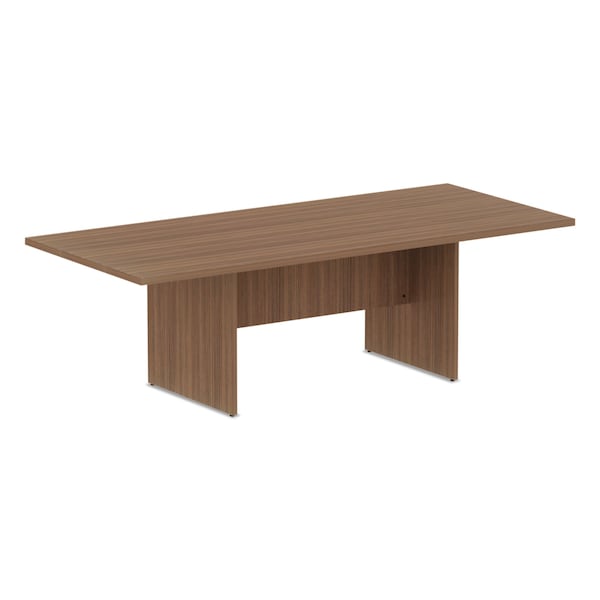 Alera Rectangle Conference Table, 94.5" W, 41.38" L, 29.5" H, Modern Walnut Top, Woodgrain Laminate - ALEVA719642WA