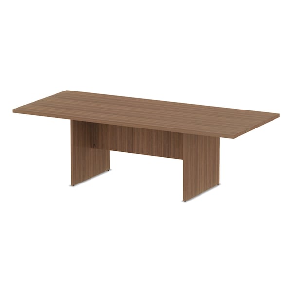 Alera Rectangle Conference Table, 94.5" W, 41.38" L, 29.5" H, Modern Walnut Top, Woodgrain Laminate - ALEVA719642WA