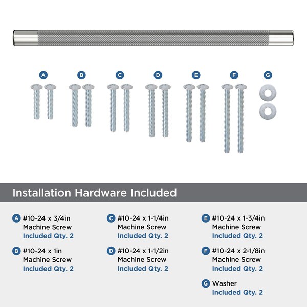 Amerock Esquire 12 inch 305mm Center-to-Center Polished Nickel/Stainless Steel Appliance Pull - BP54040PNSS