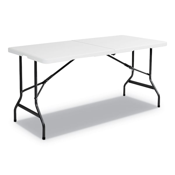 Iceberg Rectangle Folding Table, 60" W, 30" L, 29" H, Platinum Top, Blow-Molded High-Density Polyethylene - 65453