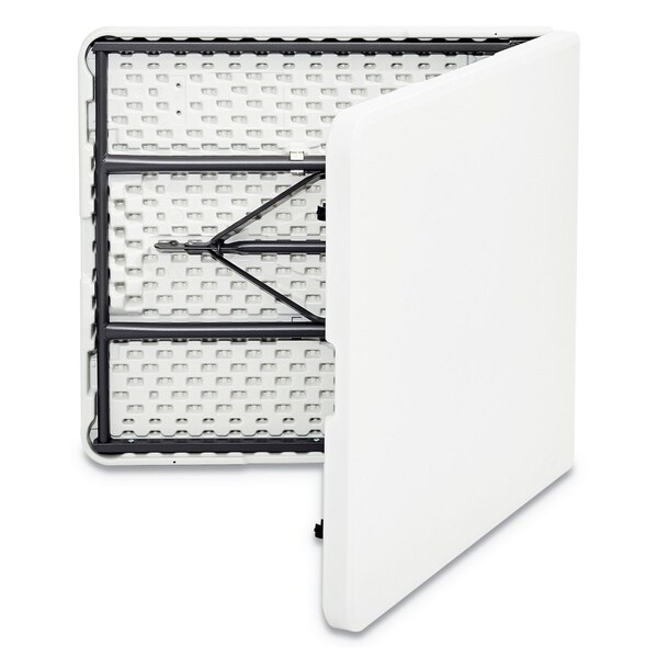 Iceberg Rectangle Folding Table, 60" W, 30" L, 29" H, Platinum Top, Blow-Molded High-Density Polyethylene - 65453