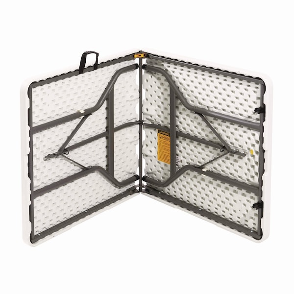 Iceberg Rectangle Folding Table, 60" W, 30" L, 29" H, Platinum Top, Blow-Molded High-Density Polyethylene - 65453