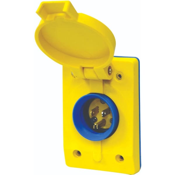 Ericson Single Flip Lid Male Inlet, w/Fs Coverpl - 2705-L15A