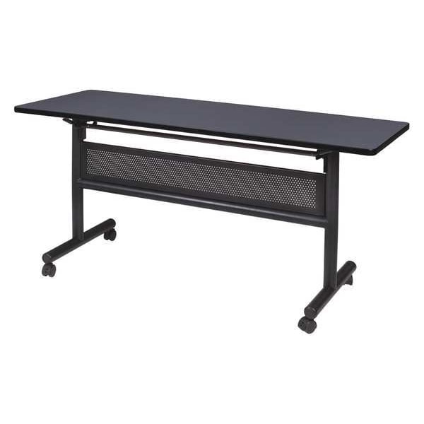 Regency Rectangle Kobe Flip Top Tables, 60 W, 24 L, 29 H, Wood, Metal Top, Grey - MKFTM6024GY