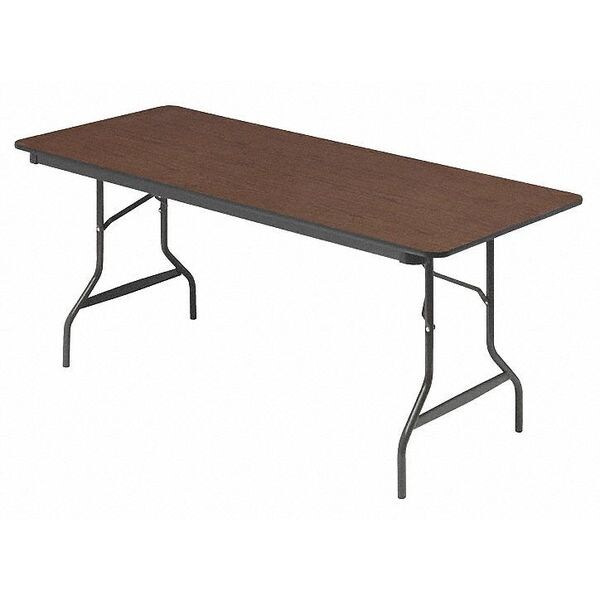 Iceberg Rectangle OfficeWorksÃ¢â€žÂ¢ Commercial Wood Laminate Folding Table, Walnut - 30" x 72", 30 in W - 55424