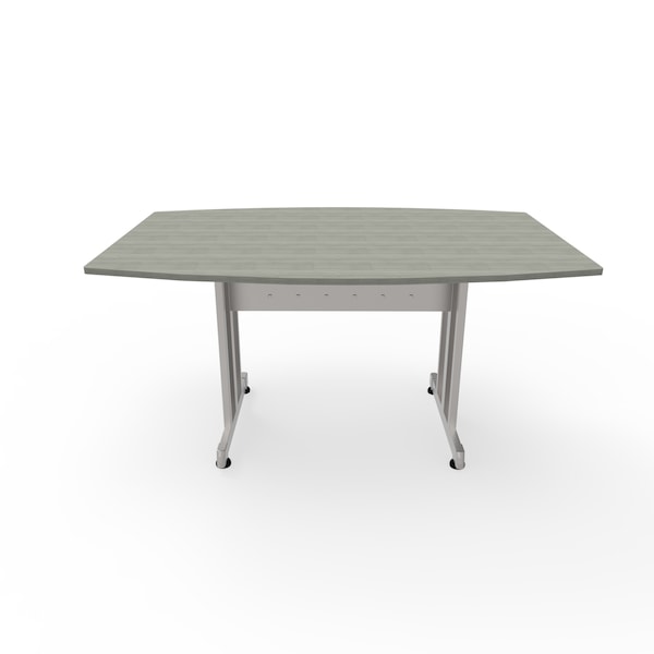 Linea Italia Boat Multipurpose Conference Table, 40" W, 60" L, 30" H, Wood Top, Ash - ZUD118