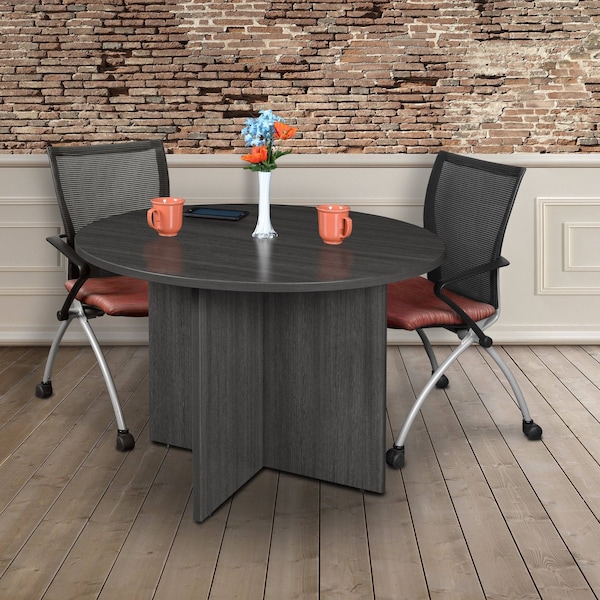 Regency Round Tables > Conference Tables > Legacy Round Tables, 42 W, 42 L, 29 H, Wood Top, Ash Grey - LCTR42AG