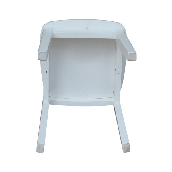 International Concepts Rectangle Set of 2 Mission Juvenile Chairs, 13 in W, 16 in L, 26 in H, Wood, White - CC08-263P