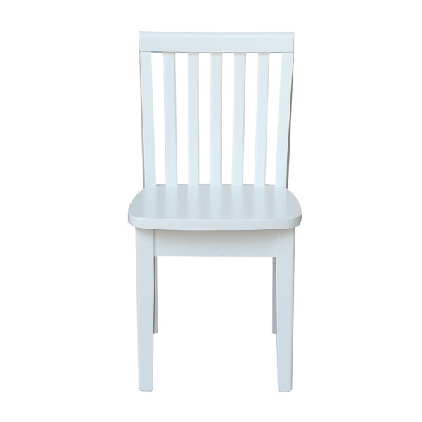 International Concepts Rectangle Set of 2 Mission Juvenile Chairs, 13 in W, 16 in L, 26 in H, Wood, White - CC08-263P