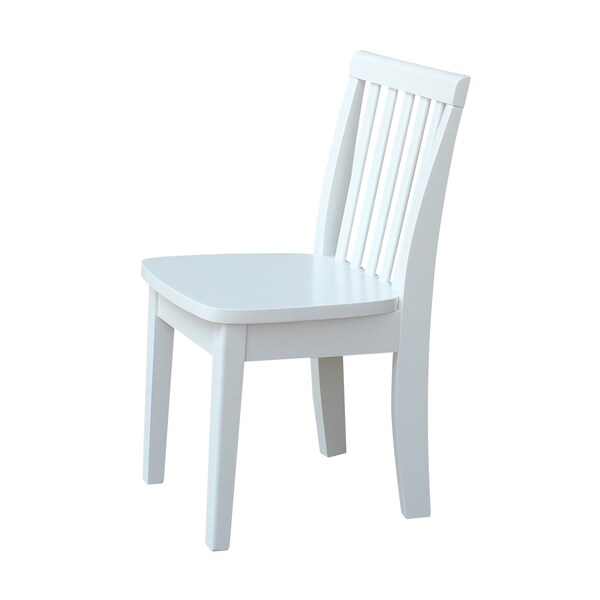 International Concepts Rectangle Set of 2 Mission Juvenile Chairs, 13 in W, 16 in L, 26 in H, Wood, White - CC08-263P