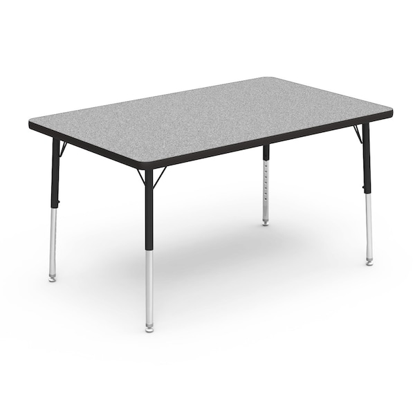 Virco 30 in. W, 48 in. L, 17-25 in. H, Grey Nebula Top / Black Edge - 483048LO