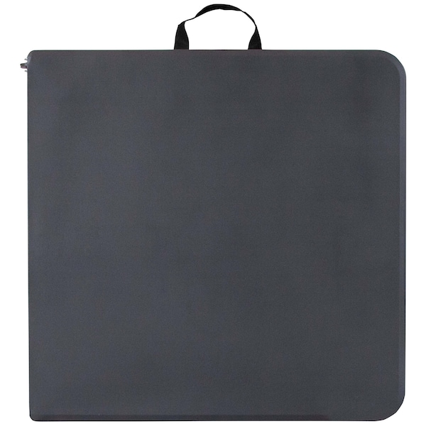 Flash Furniture Rectangle Folding Table, 23.5" W, 48.25" L, 29.5" H, Plastic Top, Grey - DAD-LF-122Z-DG-GG