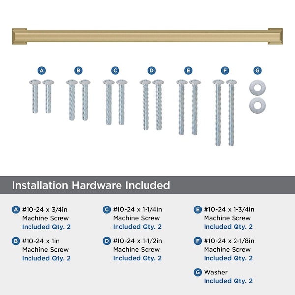 Amerock Appoint 18 inch 457mm Center-to-Center Champagne Bronze Appliance Pull - BP54031CZ