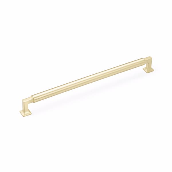 Schaub 15in Center to Center Haniburton Appliance Pull Satin Brass Finish - 479-SB