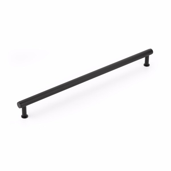 Schaub 18in Center to Center Pub House Knurled Appliance Pull Matte Black Finish - 5018A-MB