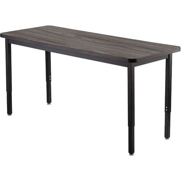 Global Industrial Rectangle Height Adjustable, 72 in W, 24 in L, 22.25 - 37.25 in H - 695750RGY