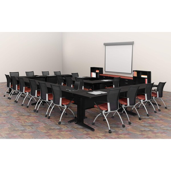 Regency Fusion Training Tables, 42 W, 24 L, 29 H, Wood, Metal Top, Ash Grey - MFTT4224AG