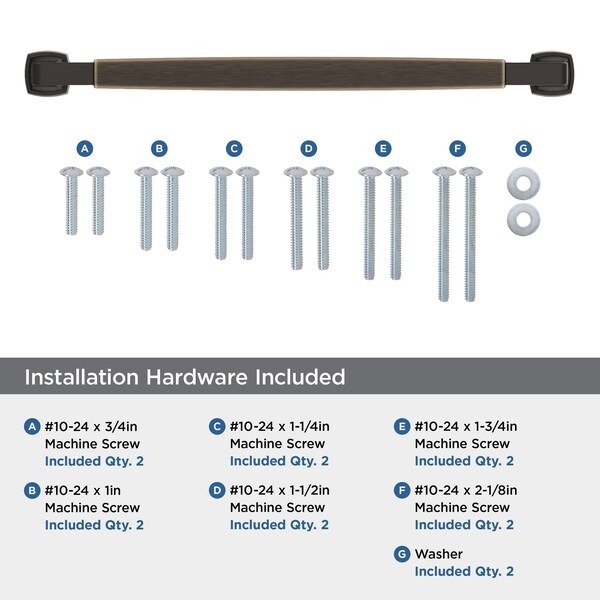 Amerock Stature 12 inch 305mm Center-to-Center Oil Rubbed Bronze Appliance Pull - BP54060ORB
