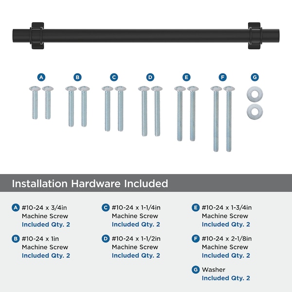 Amerock Davenport 12 inch 305mm Center-to-Center Matte Black Appliance Pull - BP36697MB