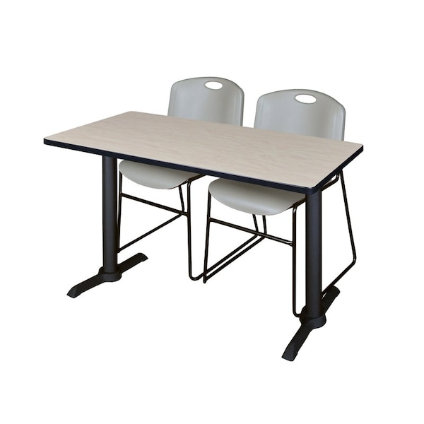 Cain Rectangle Tables > Training Tables > Cain Training Table & Chair Sets, 48 W, 24 L, 29 H, Maple - MTRCT4824PL44GY