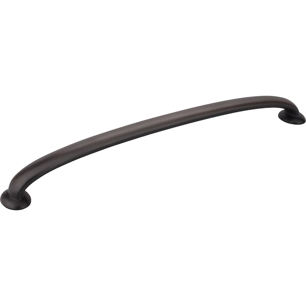 Jeffrey Alexander 12" Center-to-Center Brushed Oil Rubbed Bronze Hudson Appliance Handle - 650-12DBAC