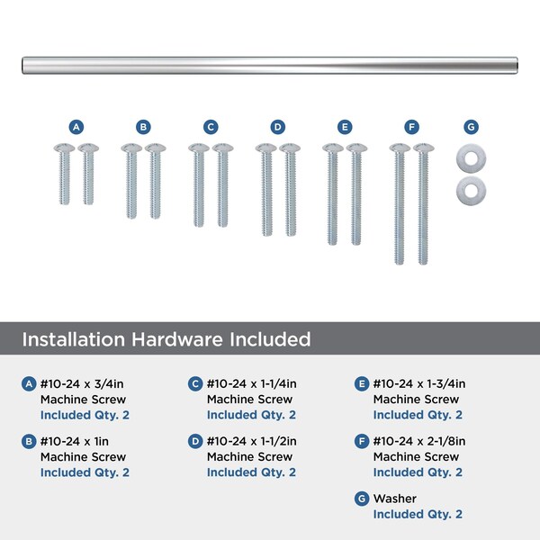 Amerock Bar Pulls 18 inch 457mm Center-to-Center Polished Chrome Appliance Pull - BP5402526