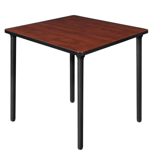 Regency Kee Folding Tables, 30 W, 30 L, 29 H, Wood, Metal Top, Cherry - TBF3030CHBK