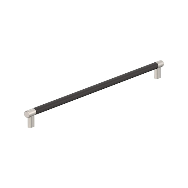 Amerock Esquire 24 inch 610mm Center-to-Center Satin Nickel/Oil Rubbed Bronze Appliance Pull - BP54042G10ORB