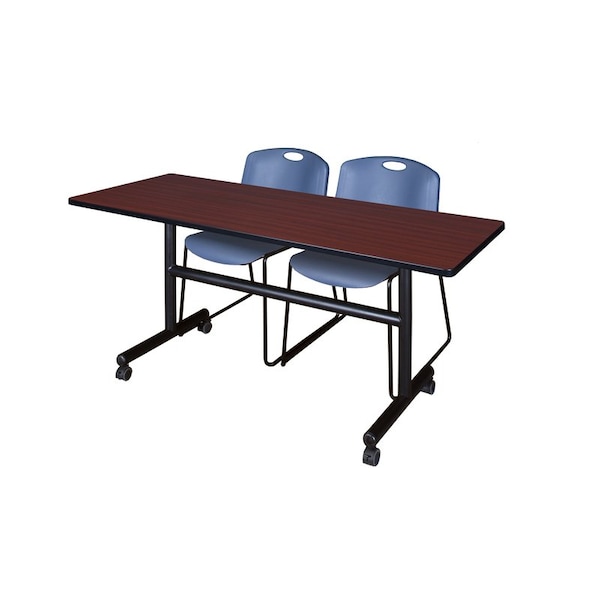 Kobe FlipTop Table, 60" W, 29" H, Laminate Top, Mahogany - MKFT6024MH44BE