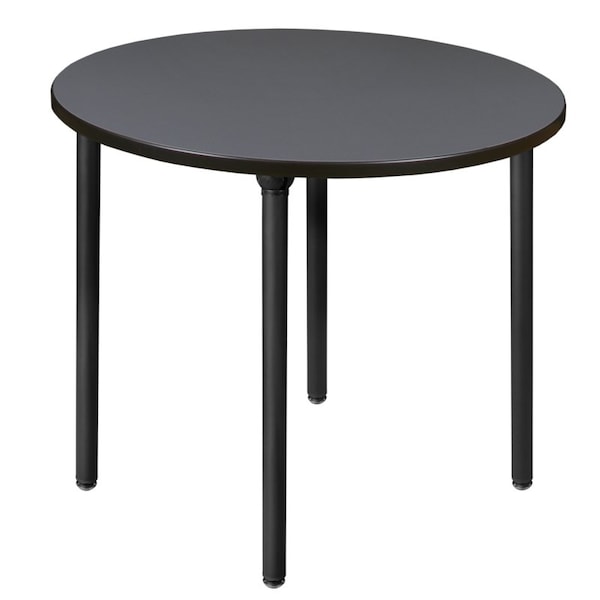 Regency Kee Folding Tables, 36 W, 36 L, 29 H, Wood, Metal Top, Grey - TBF36RNDGYBK
