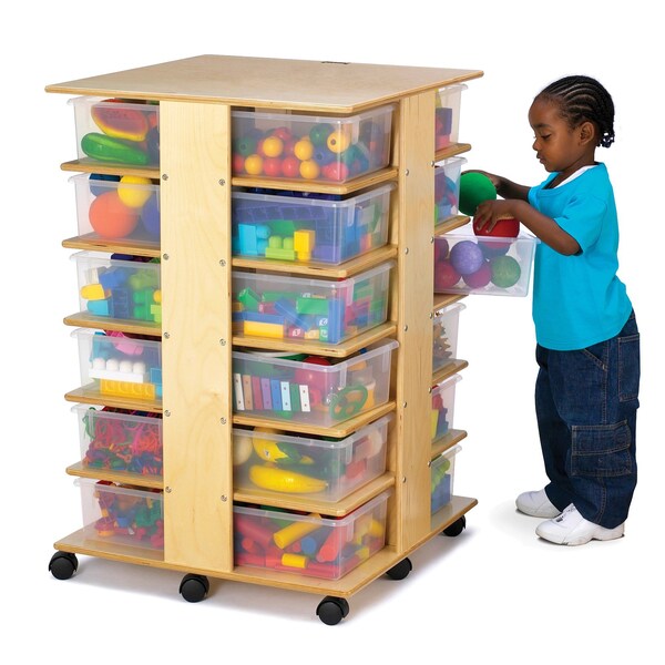 Jonti-Craft 24 Tub Tower, with Clear Tubs - 03640JC