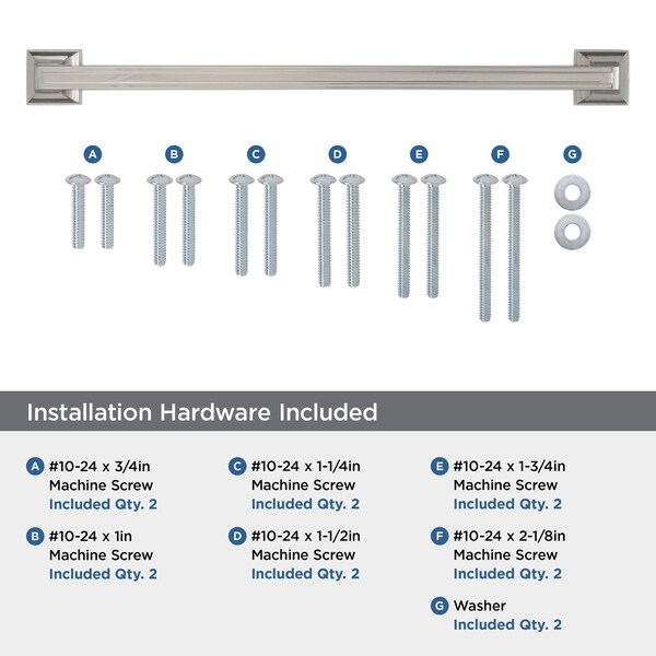 Amerock Mulholland 12 in 305 mm Center-to-Center Polished Nickel Appliance Pull - BP53532PN