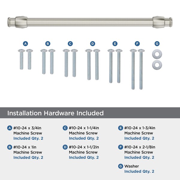 Amerock Winsome 12 inch 305mm Center-to-Center Satin Nickel Appliance Pull - BP54065G10