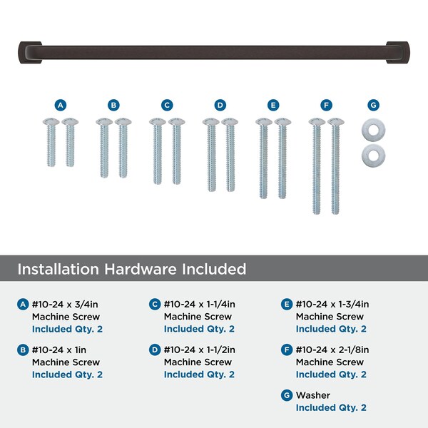 Amerock Surpass 18 inch 457mm Center-to-Center Oil-Rubbed Bronze Appliance Pull - BP55525ORB
