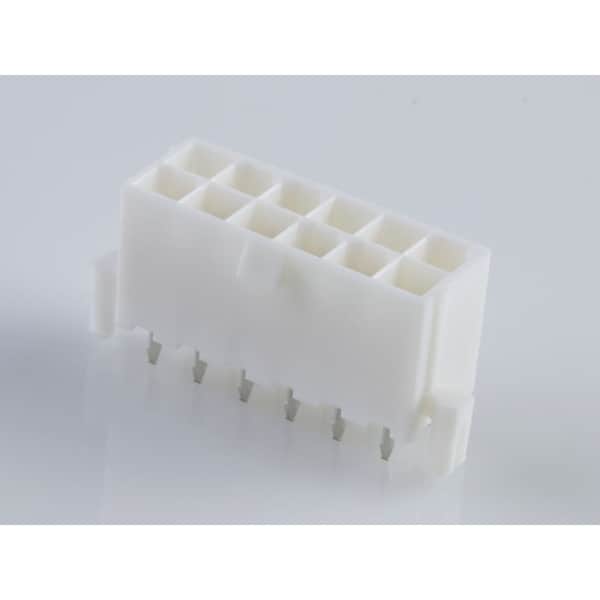 Molex Rectangular Power Connector, 12 Contact(S), Male, Solder Terminal, Receptacle - 39289128