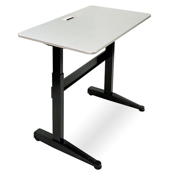 Iceberg Rectangle ARCâ„¢ Table, Gray Walnut /Silver Leg - 30" x 60", 30" W, 60" L, Walnut - 69215