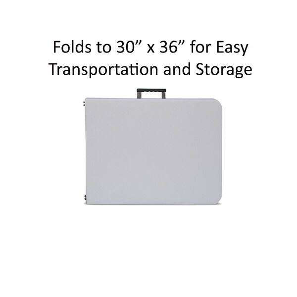 Correll Rectangle Economy Blow Molded Folding Utility Table, Blow Molded Plastic Top, Gray Granite - CP2448-23