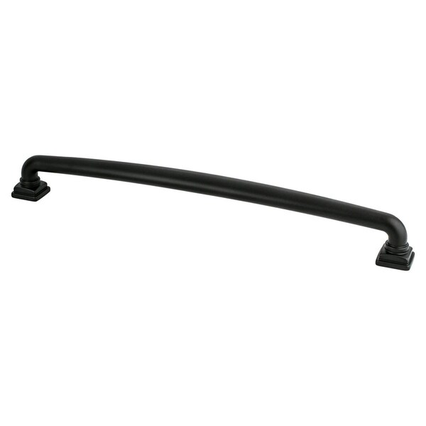 Berenson 12 in. CC Tailored Traditional Appliance Pull with Matte Black - 1305-1055-P