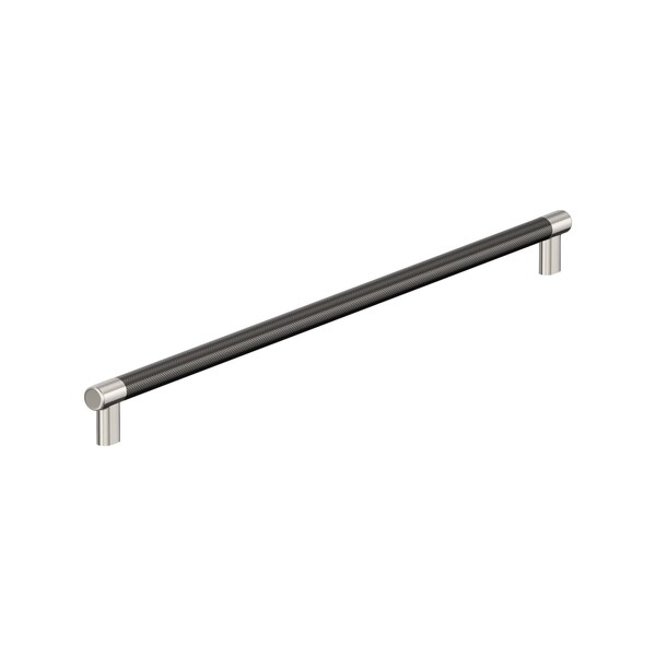 Amerock Esquire 24 inch 610mm Center-to-Center Polished Nickel/Gunmetal Appliance Pull - BP54042PNGM