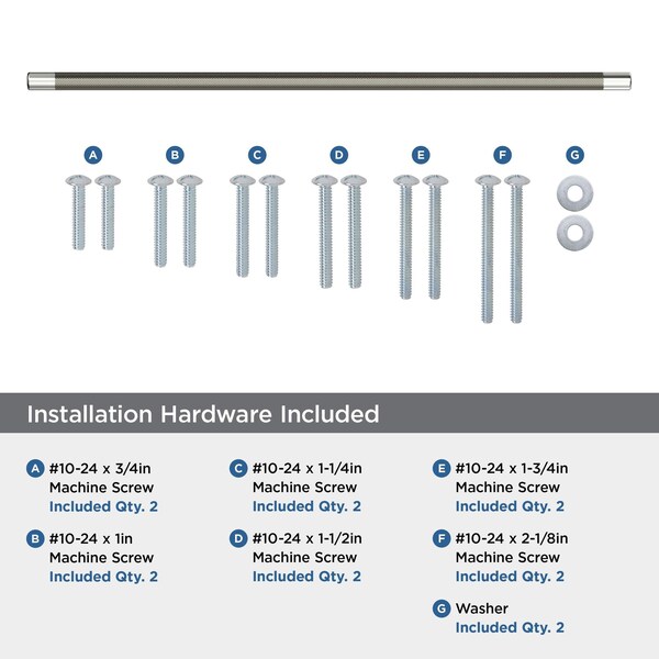 Amerock Esquire 24 inch 610mm Center-to-Center Polished Nickel/Gunmetal Appliance Pull - BP54042PNGM