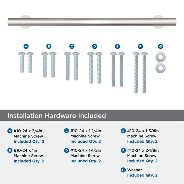 Amerock Radius 12 inch 305mm Center-to-Center Polished Nickel Appliance Pull - BP54050PN