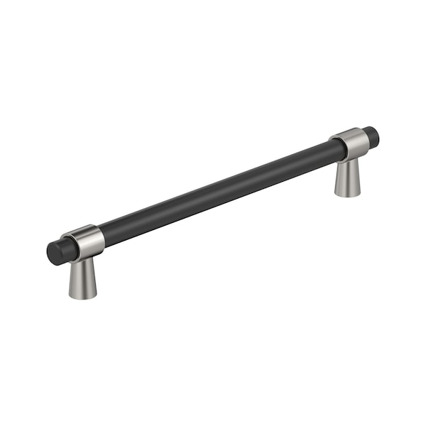 Amerock Mergence 12 inch 305mm Center-to-Center Matte Black/Polished Nickel Appliance Pull - BP36982FBPN